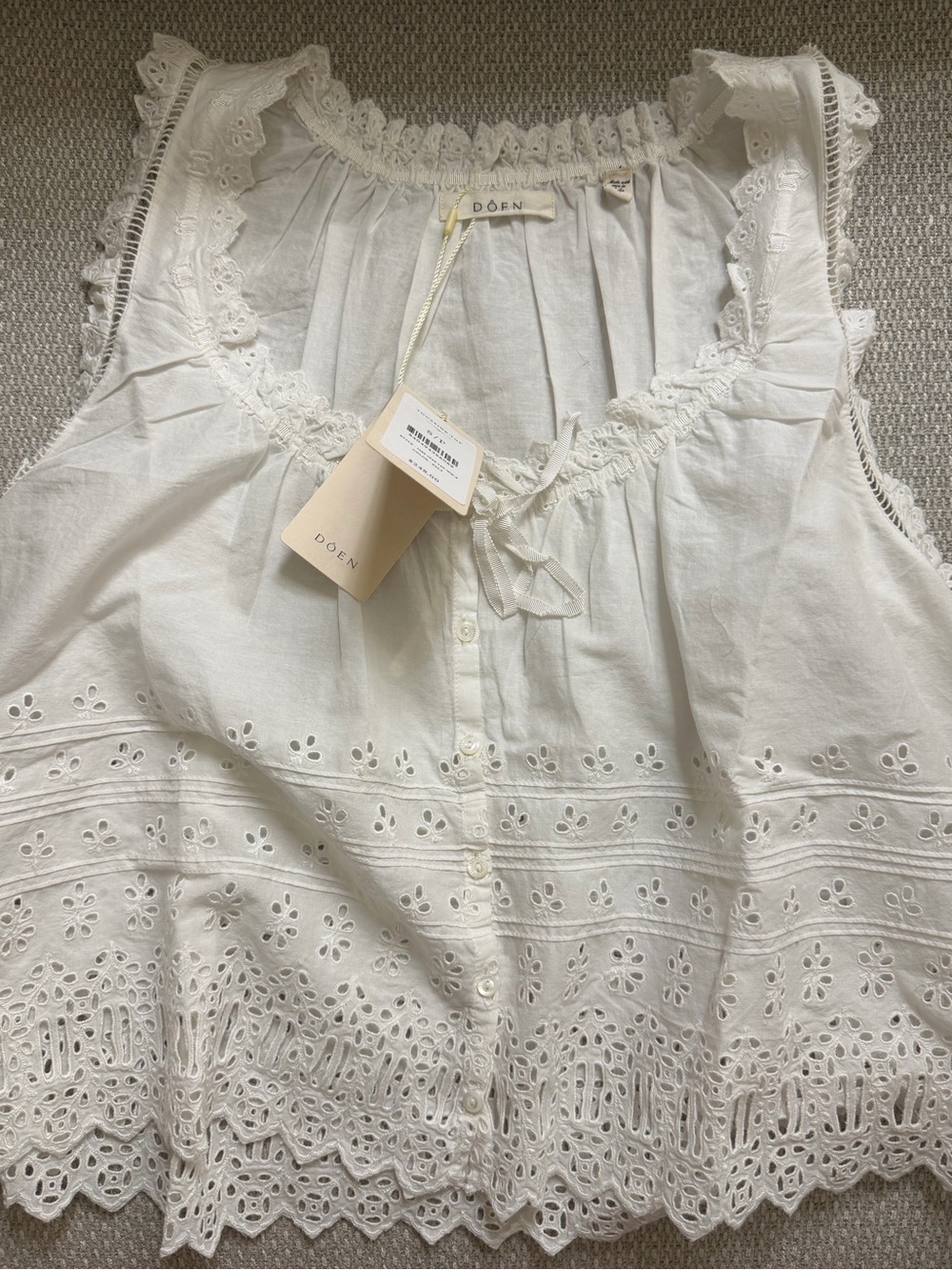 New Doen Toussine Top Salt S - Picture 4 of 5